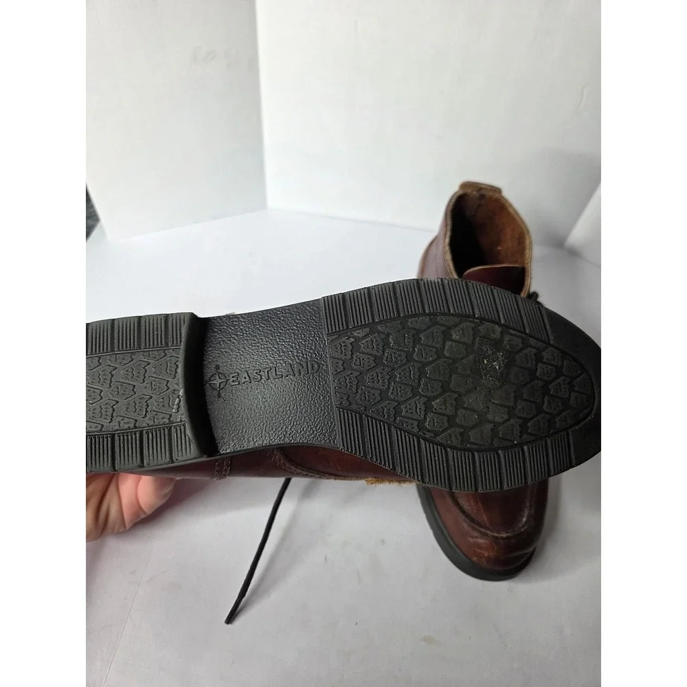 Eastland Mens Brown Leather Moc Toe Chukka Boots‎ Lace Up Ankle Work Boots 5226